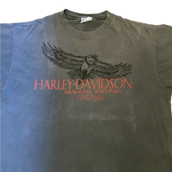 Vintage 90’s All Sport Harley Davidson Milwaukee Wisconsin Old Style T-Shirt - Picture 2 of 15